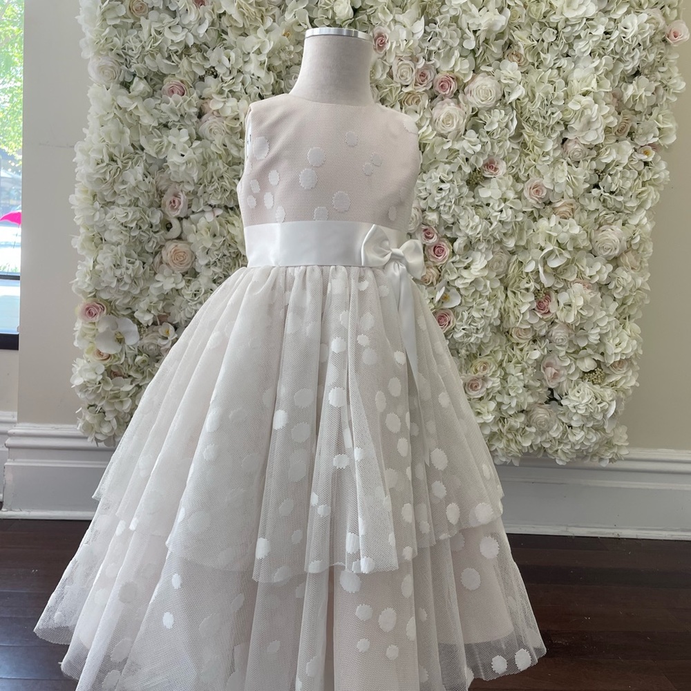 Polka dot flower girl dress